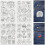 Flower Vine Embroidery Pattern Stabilizer 8.3" x 11.7" 29 8