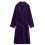 Women's Terry Cloth Robe Soft Plush Fluffy Long Purple 4