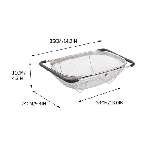 Zeceouar Stainless Steel Sink Colander with Handle 2