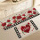 Keukenmatten set, antislip, absorberend, rood, polyester, 2 stuks 2