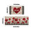 Keukenmatten set, antislip, absorberend, rood, polyester, 2 stuks 3