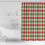 Cortina de chuveiro natalina vintage vermelha e verde, 122 x 183 cm (48 x 72 polegadas). 2