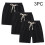 Kids Cotton Linen Shorts 3-Pack Drawstring Black 9-10 Years 7