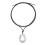 Colar vintage com pingente oval de metal vazado. 2