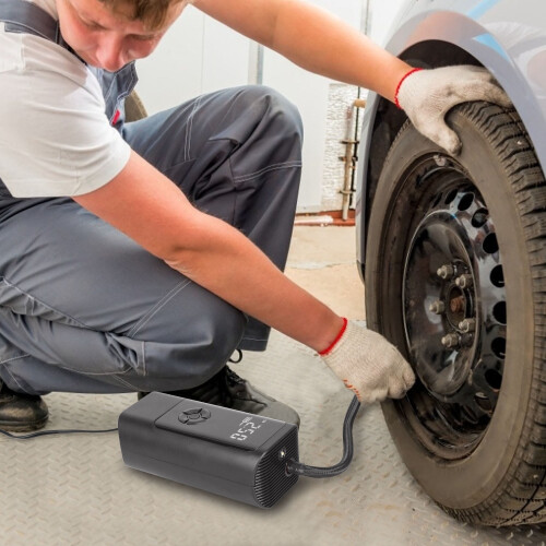 Portable Corded Air Compressor with LED Light for Cars 2