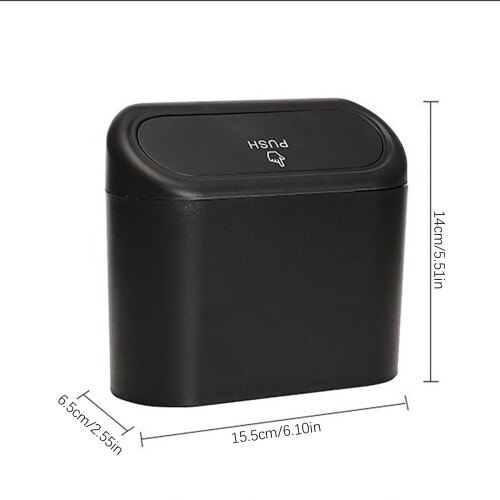 Car Trash Can Leather Foldable Hanging Bin 1 Pack 2