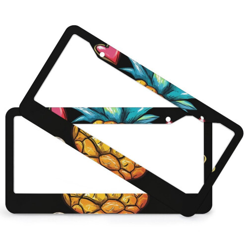 Pineapple License Plate Frames Aluminum 2-Pack 1