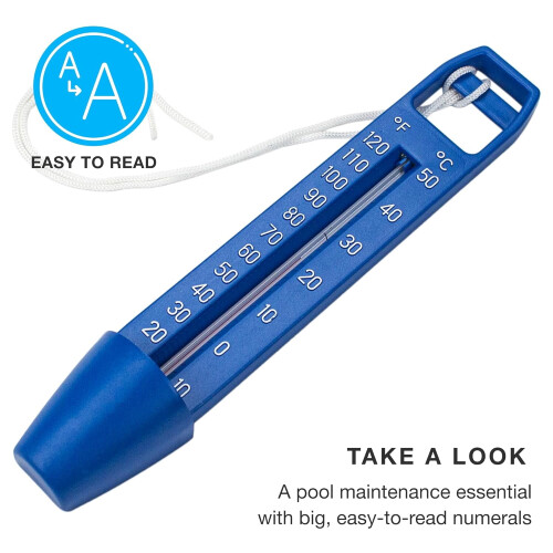 Thermomètre flottant pour piscine à double échelle 24 cm 2