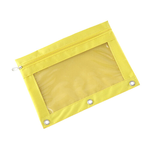 3-Ring Binder Pouch Transparent Zipper Large Capacity 1