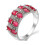 Diamond Ring Geometric Double Row Full Zircon Size 6-10 5