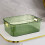 Cesto de armazenamento de plástico transparente 9x6x3,5 polegadas verde 4