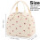 Isolierte Lunchtasche aus rosa Cord mit Erdbeermuster 1 3