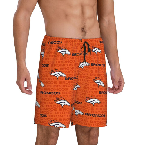 Korte pyjamabroek voor heren met Broncos-logo 1