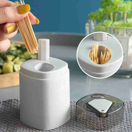 Caixa automática para palitos de dente, recipiente doméstico portátil 2