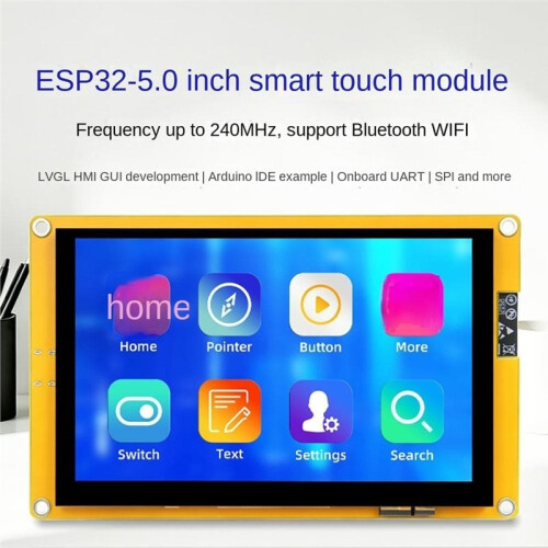 5-Inch ESP 32 Development Board with WiFi &  - 800x480  TFT Display Module with IPS Touchscreen 2