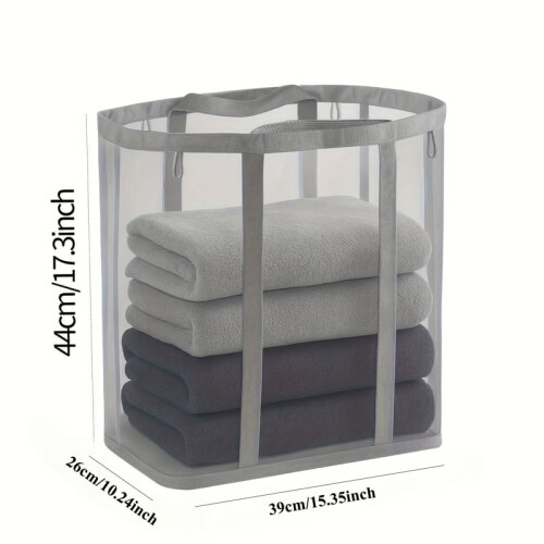 Collapsible laundry hamper with handle and window 1 pc 2