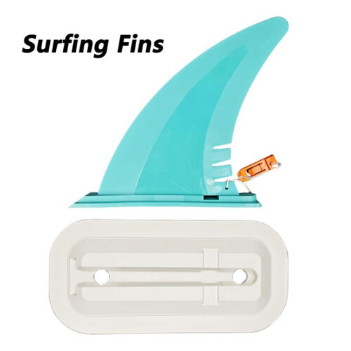 Fins de Surf Infláveis para Prancha de Stand  Paddle de 7 Polegadas, Fins Centrais Únicos com Base, para Prancha Longa de Stand  Paddle e Prancha 1
