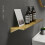 Brushed gold bathroom shelf black white 30-50 cm 5
