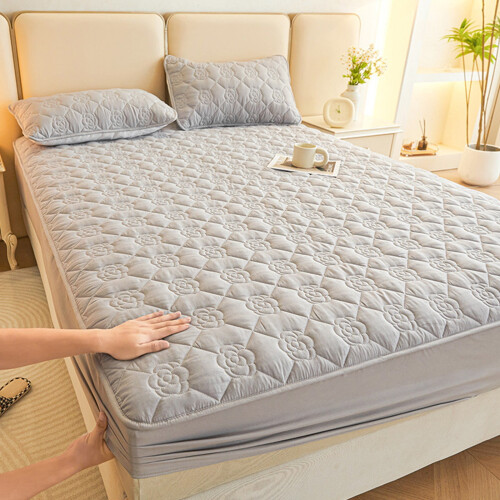 Protège-matelas imperméable King Size gris 76 x 80 pouces 1