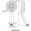 Brushed Gold Handheld High Pressure ABS Shower  Water Saving Hand Shower  5 Function Rain Hand Held Shower 3