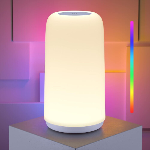 Lampe de chevet tactile LED RGB à intensité variable (3 niveaux) 1