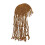 Gorro de crochê feminino com franjas e tranças. 5
