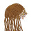 Gorro de crochê feminino com franjas e tranças. 7