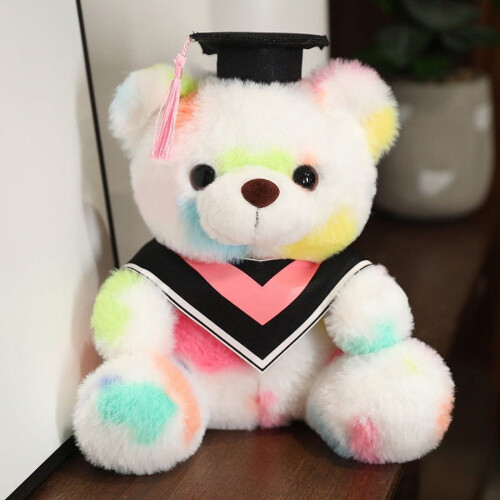 Graduation Teddy Bear Plush Doll Pink 9 inch 1