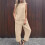 Conjunto de chándal de algodón para mujer, top sin mangas y cinturón. 2