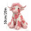 Roze pluche koe, 50 cm 5