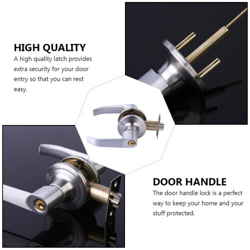 Spherical Door Handle Lock Set with Keys for Bathroom 1