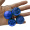 XUNRYAN shatterproof Christmas tree ornaments blue glitter 3