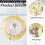 Gold Foil Glitter Placemats Round 33cm 16Pcs 4