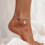 Scallop Shell Anklet 925 Sterling Silver Adjustable 11 Inch 4