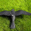 Crow decoy black feathered standing raven statue 1 piece 4