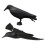 Crow decoy black feathered standing raven statue 1 piece 6