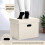 Storage Ottoman Leather Rectangle Foot Rest 17x13x13 in 2