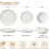 Stoneware Dinnerware Set for 4 People, 12-Piece White 4