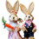Sisal Woven Rabbit Figurines Set Spring Decor 13 14 Inch 2