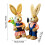 Sisal Woven Rabbit Figurines Set Spring Decor 13 14 Inch 3