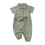 Toddler Jumpsuit Solid Color Button-Down Collared Jeans 2