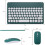 Retro Bluetooth Keyboard and Mouse Combo Ultra Slim 6
