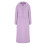 Women's Bathrobe Solid Color with Hood and Pockets Purple 4