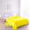 Microfiber flannel blanket for couch or bed, yellow, 1 piece 2