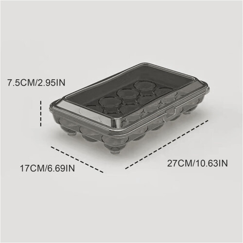 Egg Holder for Refrigerator with Lid, 24 Count Tray Carrier Storage Box for Fridge, Stackable Clear Plastic Container Dispenser Keep Fresh 1