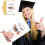 Foldable graduation greeting card with blessings 2