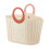 Cesta de ropa plegable de malla transpirable de plástico rojo 2