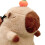 Plush Capybara Backpack Khaki Lightweight Casual 8