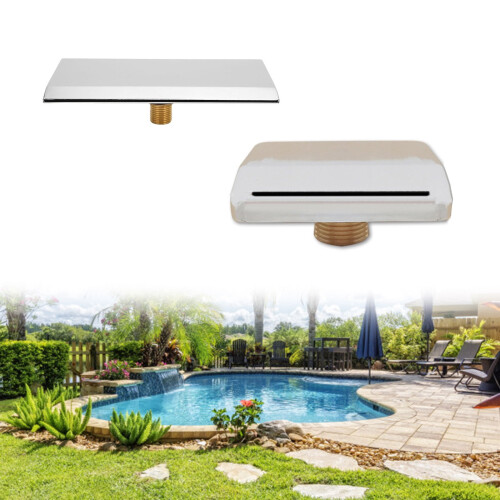 Stainless Steel Wall-Mounted Pool Waterfall Nozzle 1