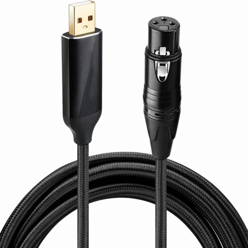 USB to XLR Female Microphone Cable 1.5m 1